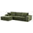 Soft Corduroy 4 - Seat Convertible Sectional Couch, Dark Comfy Couch With Full Foam Cushioning, No Assembly Required For Living Room And Bedroom, Left Facing Sleeper, Design, Needed-1531073264-1531073229
