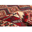 Tapis gris foncé / beige / rouge en laine noué à la main