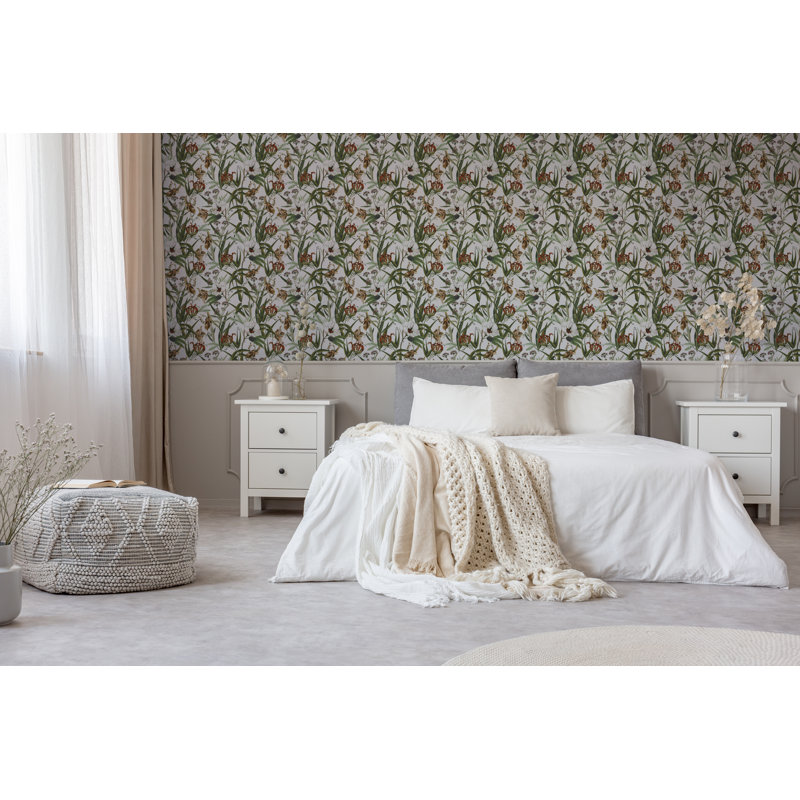Piqua Floral Vinyl Wallpaper Roll