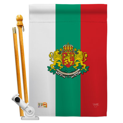 Double Sided 40'' H x 28'' W Polyester Flag Set