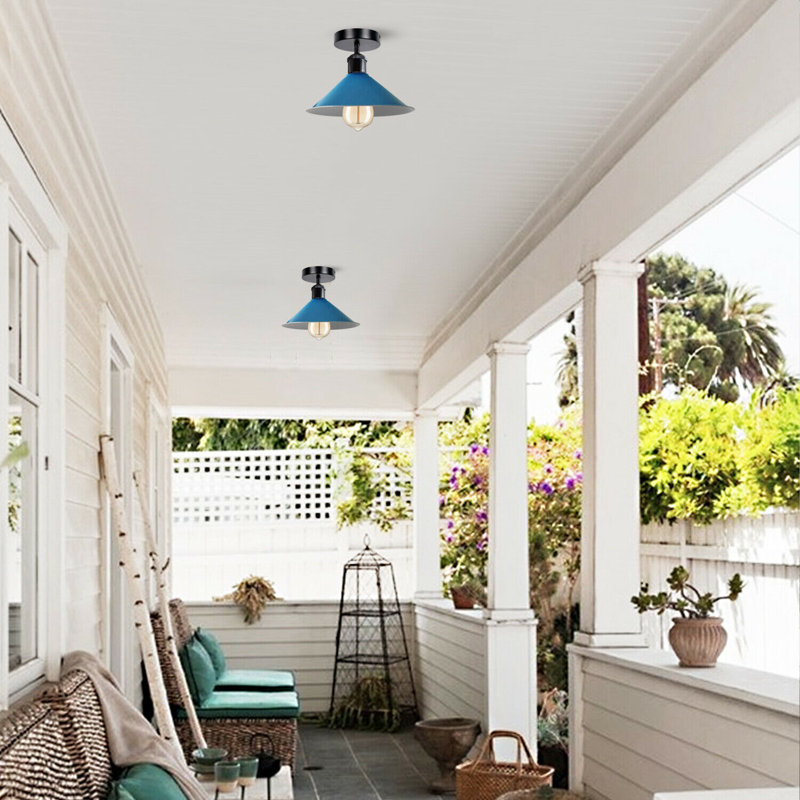 Bussey Semi Flush Mount, Blue