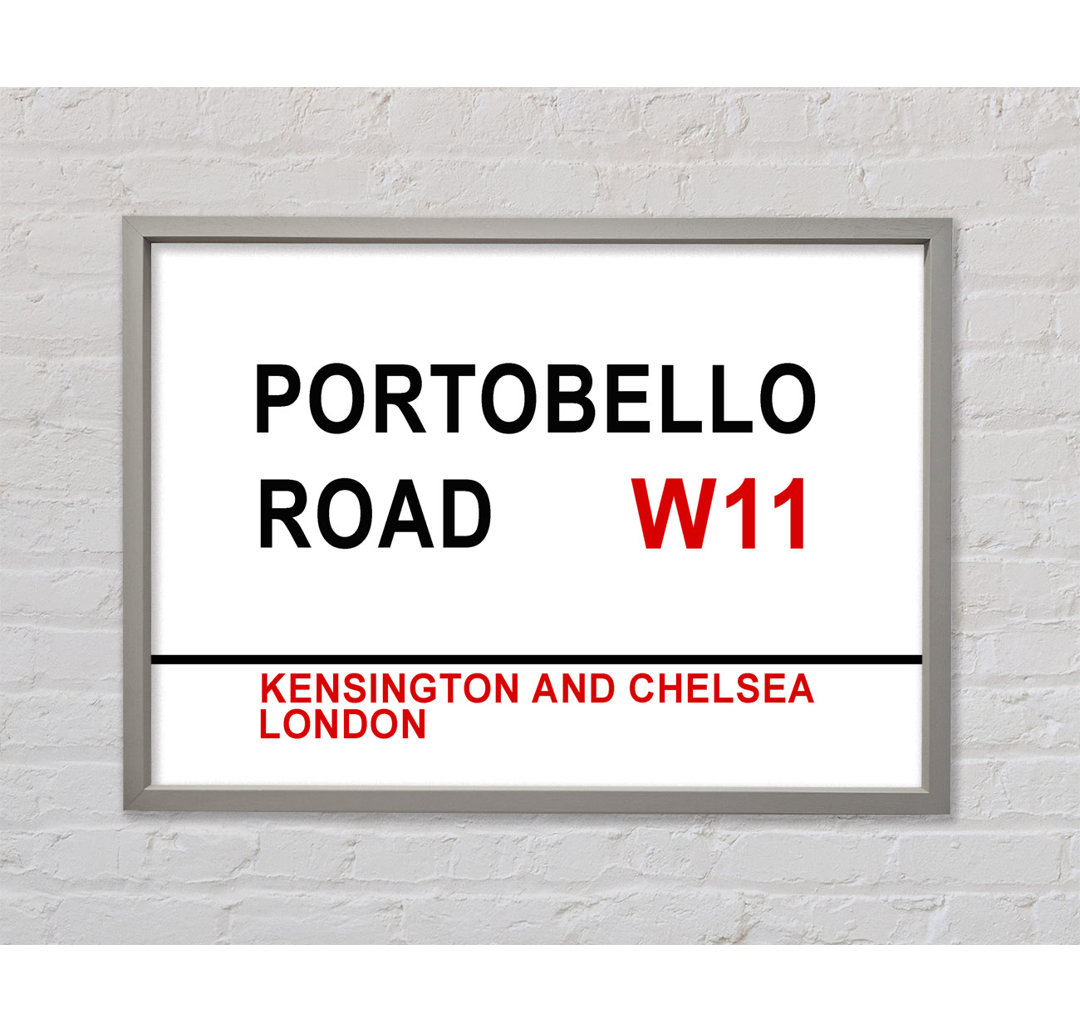 Portobello Road Schilder Gerahmter Druck