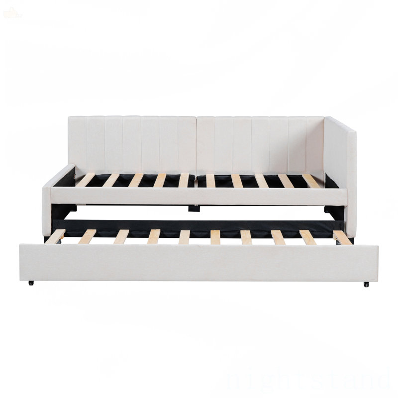 Upholstered Daybed, Beige, Twin