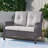 Tonry 53'' Wide Rectangle Wicker Patio Sofa with Cushions-1328368075-1328368078