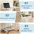 Mobile Rolling Computer Desk, Adjustable Height Desk with Storage Shelf-144790715