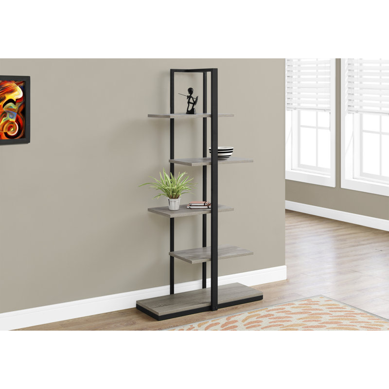 Versatile 5-Tier Bookshelf For Office And Bedroom, A Stylish And Functional Storage Solution., Taupe