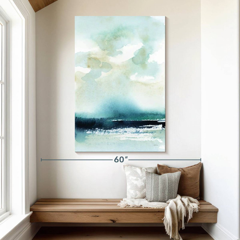 Paysage marin, H 51 po x l 34 po