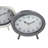 Modern & Contemporary Analog Metal Quartz Movement / Crystal Tabletop Clock in Black/White