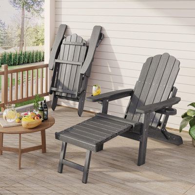 Chaise Adirondack pliante à dossier réglable Shonda
