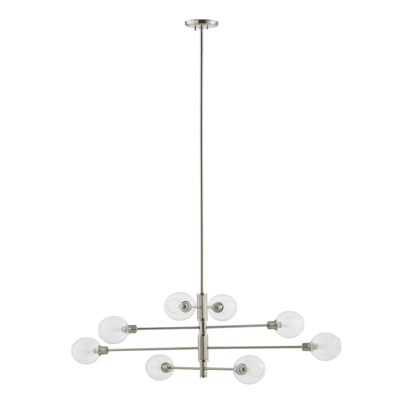 Lustre linéaire 8 lumières spoutnik modern Brawley