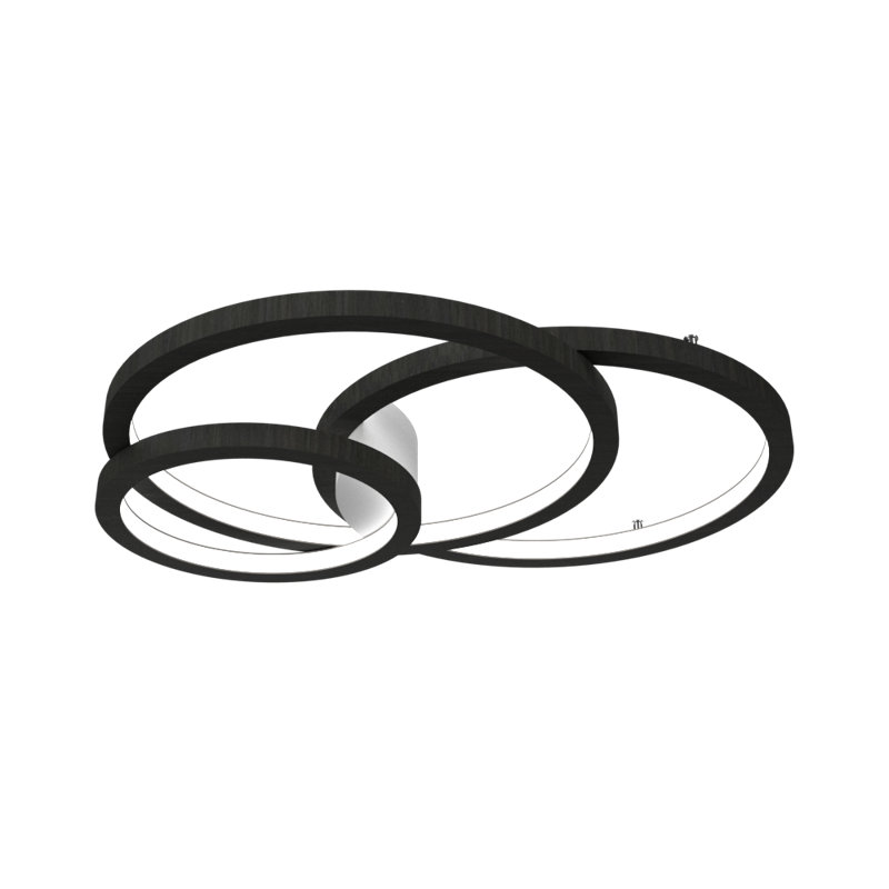 Naiá 1 - Light LED Flush Mount, 4.29" H x 33.54" W x 27.3" D, Charcoal