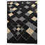 Tapis noir et blanc Kilim
