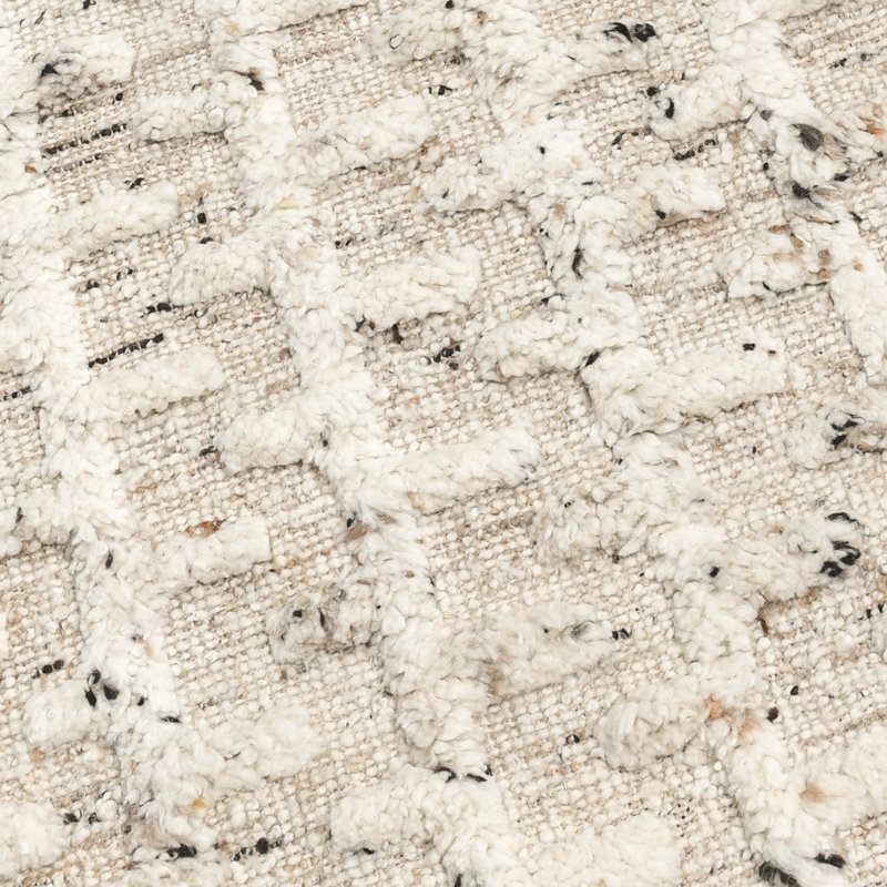 Kapala Geometric Shapes Area Rug in Ivory, Rectangle 8' x 10'
