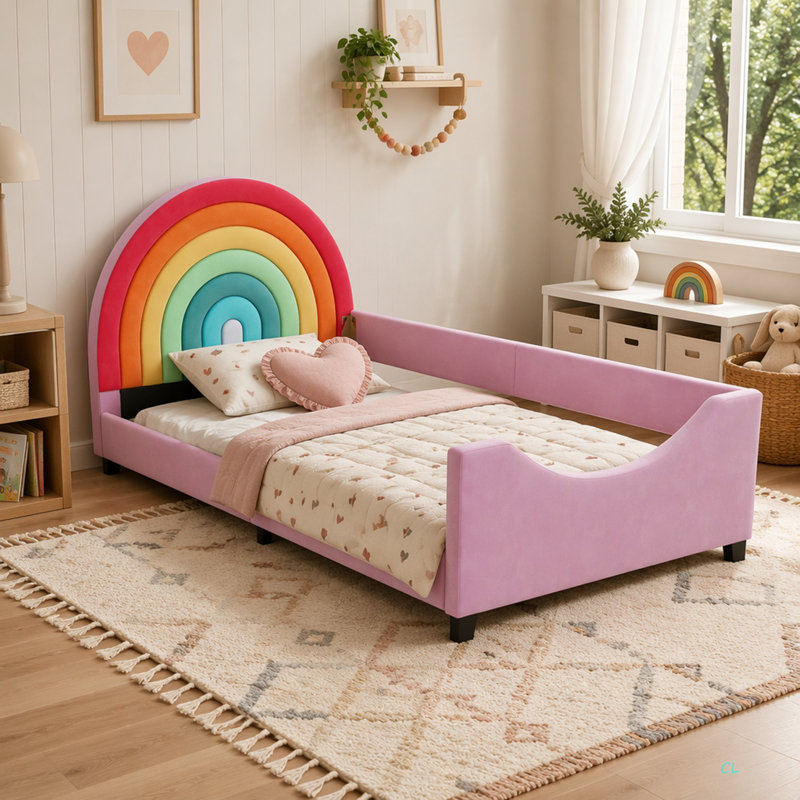 Lit de jour simple tapissier Rainbow