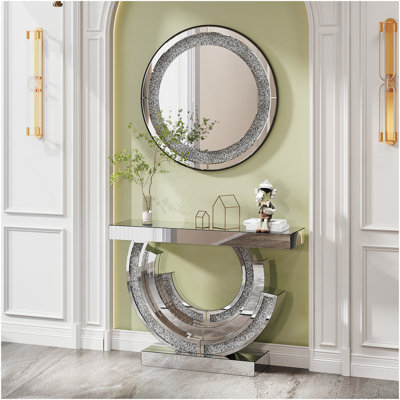 Miroir rond en cristal 33,46 "(85Cm)