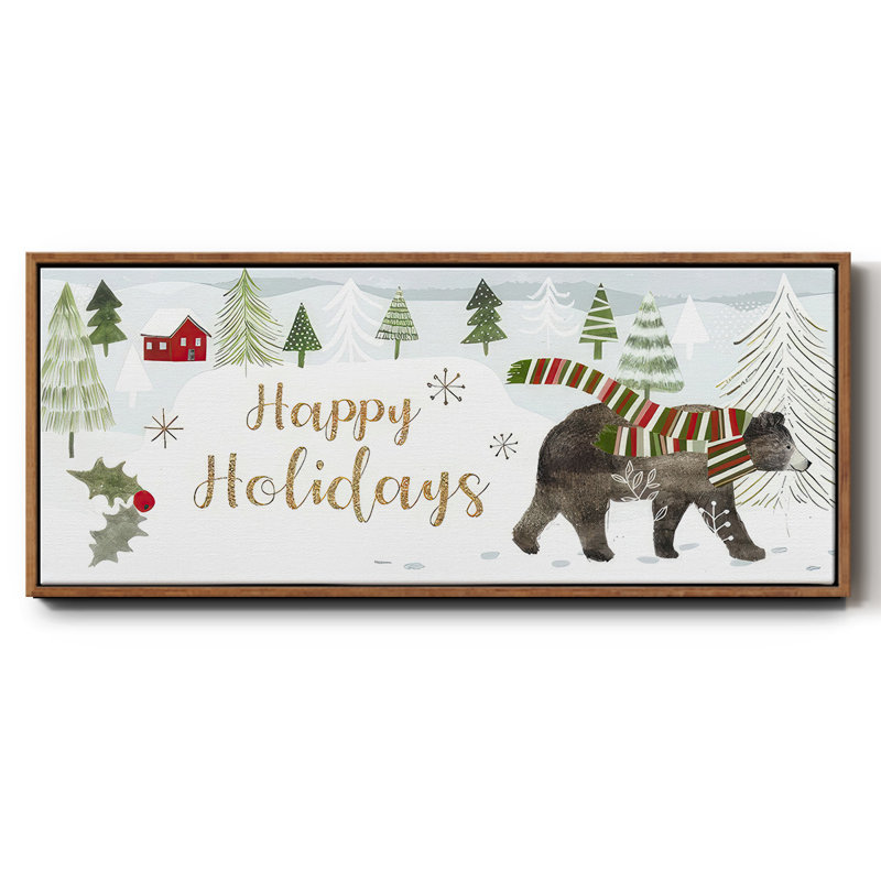 Woodland Christmas Collection D- Framed Canvas