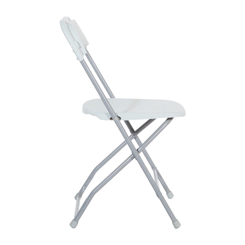 Resin 5-Piece Folding Square Table And Chair Set, Light Grey