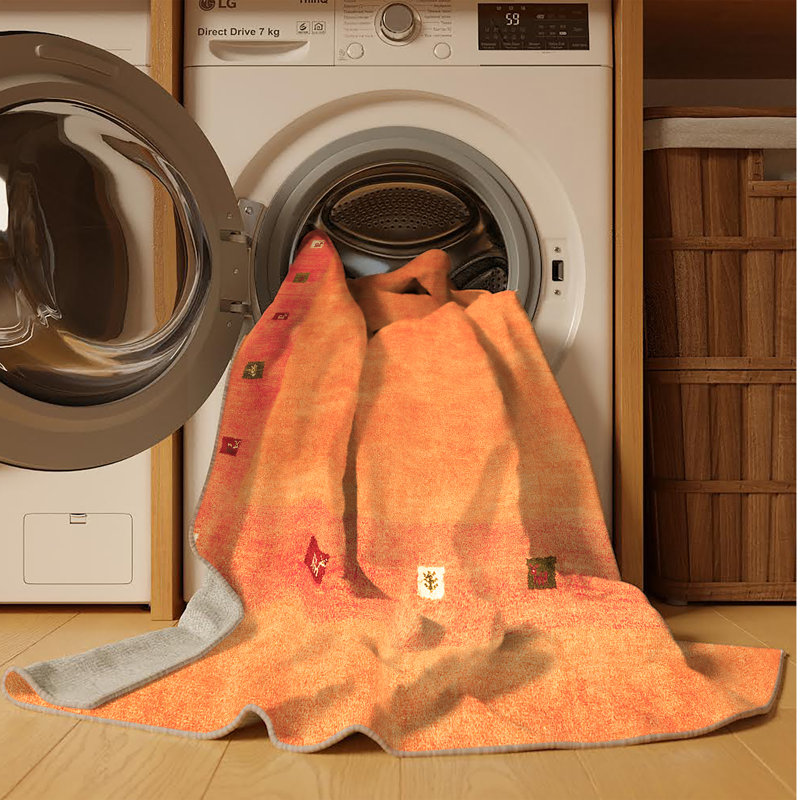 Tapis orange / brun Montaysia, Rectangle 2 pi x 4 pi