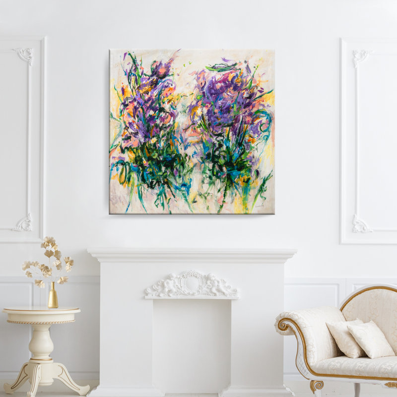 Gathering the Violetsb Wrapped Canvas Painting