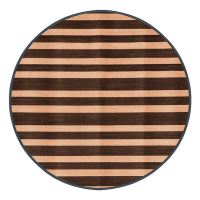 Machine Washable Horizontal Stripes Black Area Rug