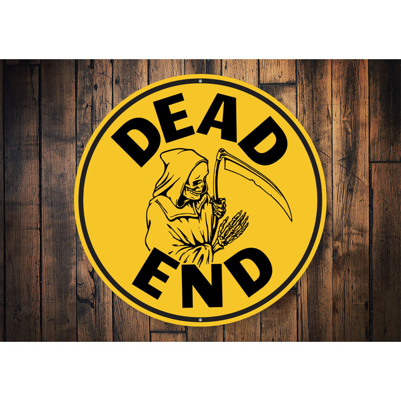 Plaque en aluminium «Grim Reaper», H 12 po x l 12 po x P 0,04 po