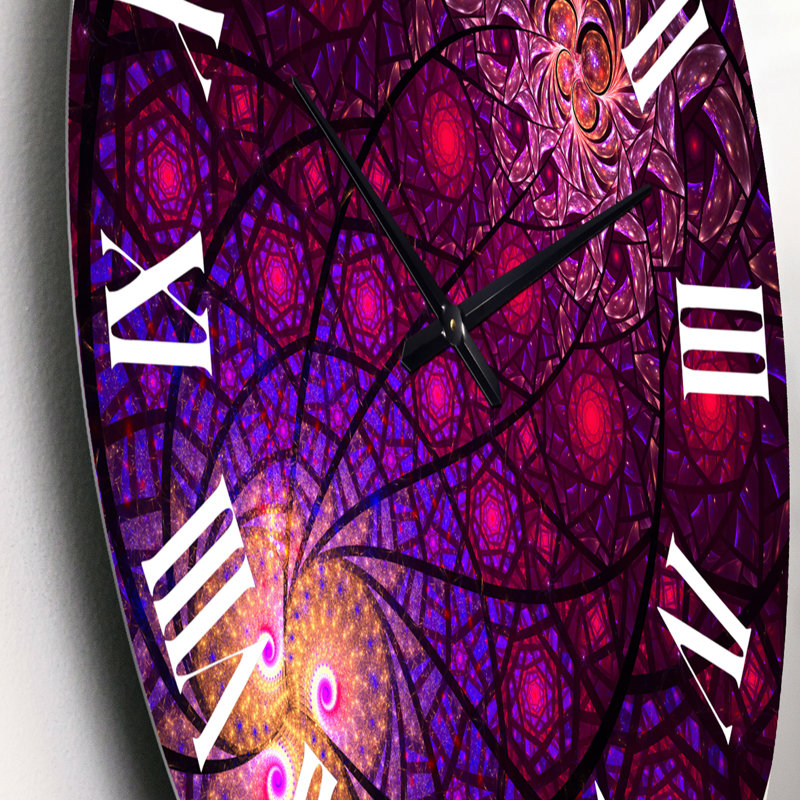 Fractal Flames - Horloge murale moderne, Petit