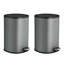 Sadeka Steel Step On Kitchen Trash Can - 1.3L-819982855