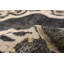 Tapis en laine noir/crème 9 pi x 12 pi 1 po "one-of-kind" -noué la 1990 Allenah