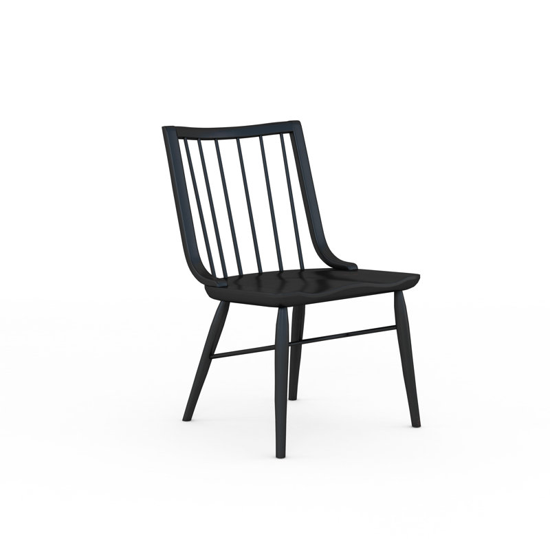 Katheryn Solid Wood Dining Chair, Black
