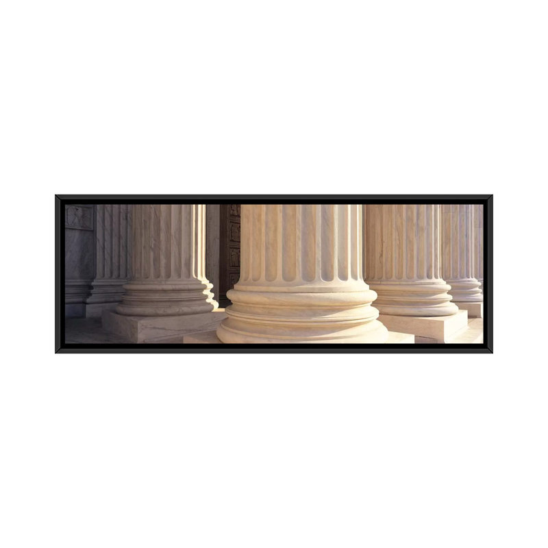 Wrapped Canvas Panoramic Print, 12" H x 36" W x 1.5" D, Black Framed