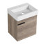 Meuble-lavabo compact compact de 18 pouces avec comptoir - Petit meuble-lavabo et lavabo parfaits pour une élégance et une fonctionnalité peu encombrantes
