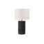 Lighting, 24 po, lampe de table, résine noire, abat-jour ivoire / crème, contemporain