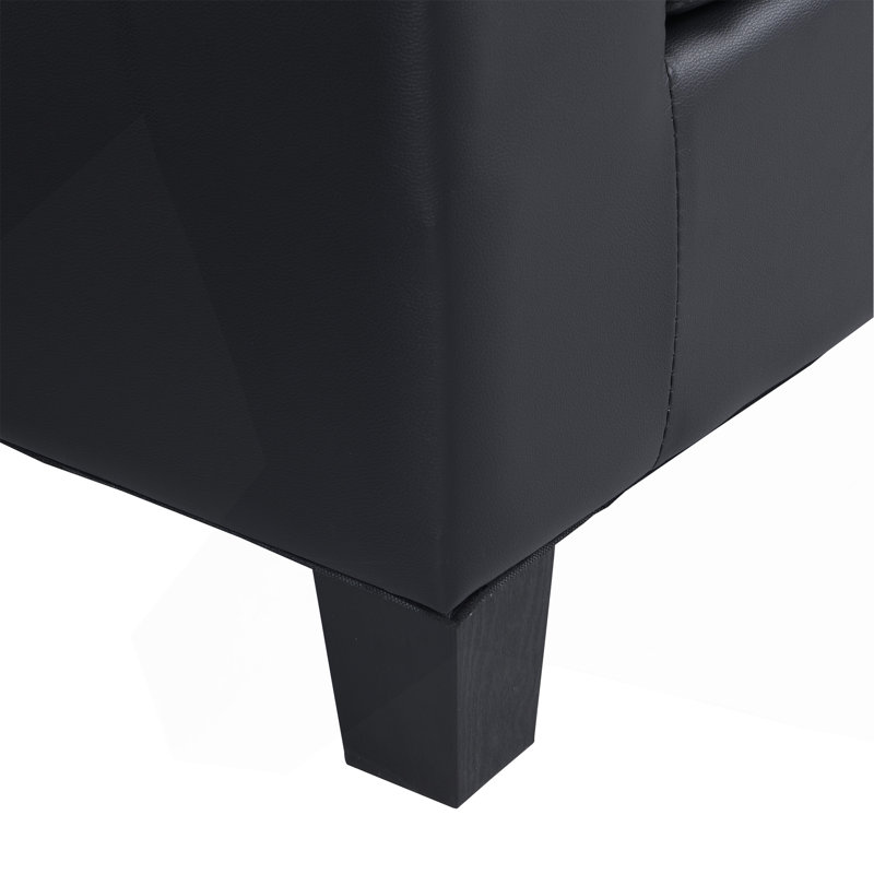 Ensemble de canapé modulaire pour salon avec méridienne en L, porte-gobelet et méridienne moderne à gauche ou à droite (noir)