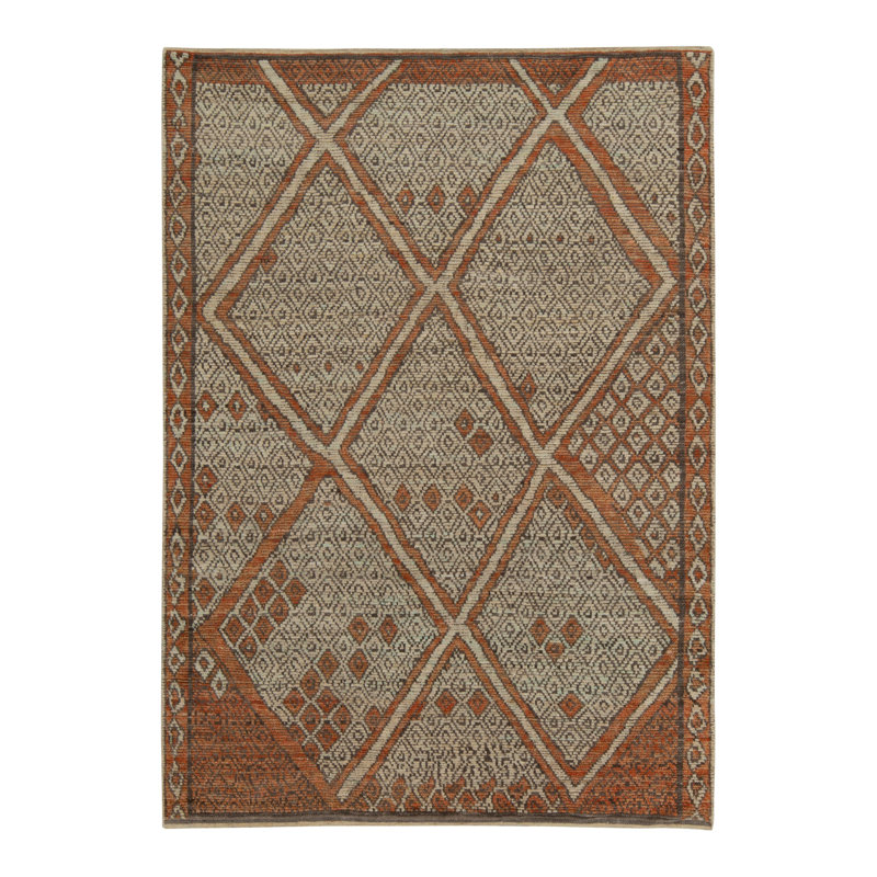 Moroccan Hand Knotted Wool Area Rug, Rectangle 10' x 14'