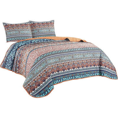 Boho Microfiber Bedding Quilt