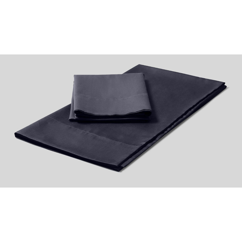 Sateen 400 Thread Count Organic 100% Cotton Pillowcase, Dark Gray, King