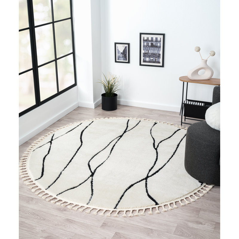 Serenity Tapis white Rug, Round 190cm