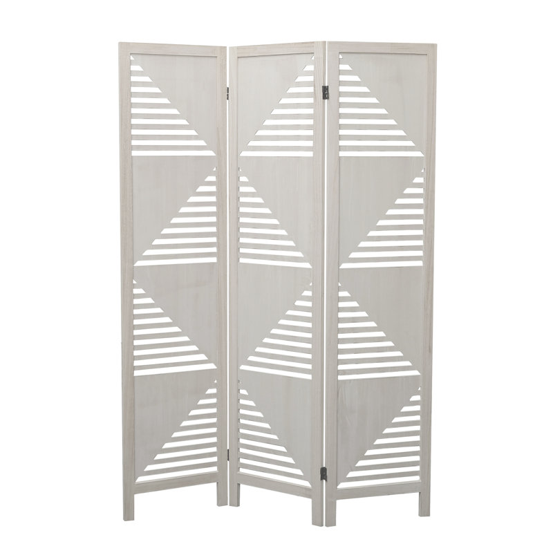 Musselman 120cm W x 170cm H 3 - Panel Solid Wood Folding Room Divider