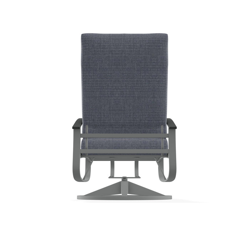 Belle Isle Outdoor Lounge Chair, Graphite, Proven Denim