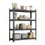 Étagère de rangement en métal à 4 niveaux réglable en hauteur, organisateur vertical, H 63 po x l 45,27 po x P 17,7 po, noir, assemblage requis