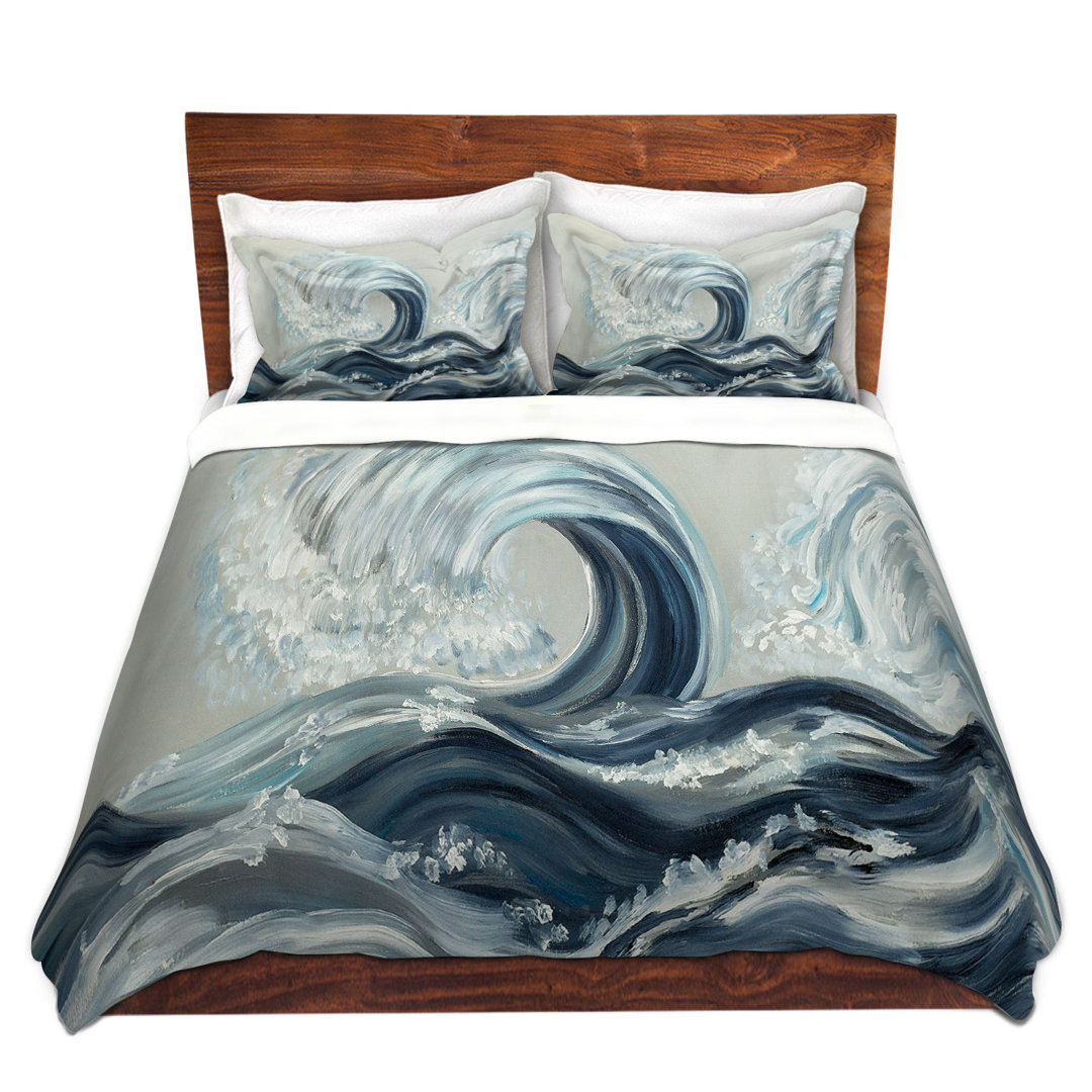 Wave Rolling II Microfiber Duvet Covers DiaNoche Designs