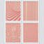 «Pink Line», impression encadrée sur papier 4 pièces-97782410-97782411