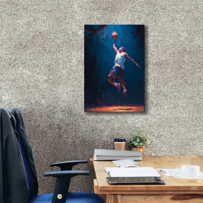 Toile épique Graffiti «Basketball Legend 3» par Ann Klee, 18 po x 26 po, H 26 po x l 18 po
