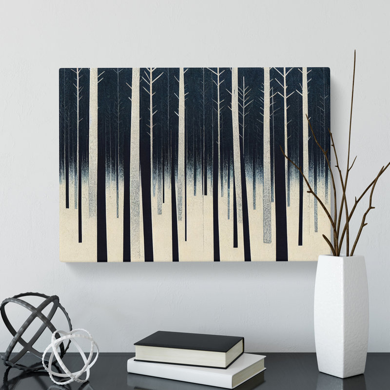 Ideal Abstract Pine Trees - Wrapped Canvas, 35cm H x 50cm W x 3cm D