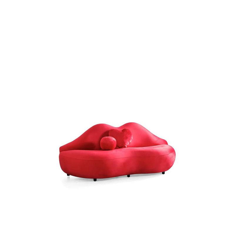 Canapé rembourré 80 po Guth, Red Velvet