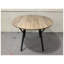 Table de salle à manger ronde 35,43 ", panneau de cuisine en panneau de fibres à densité moyenne brun rustique pour petits espaces