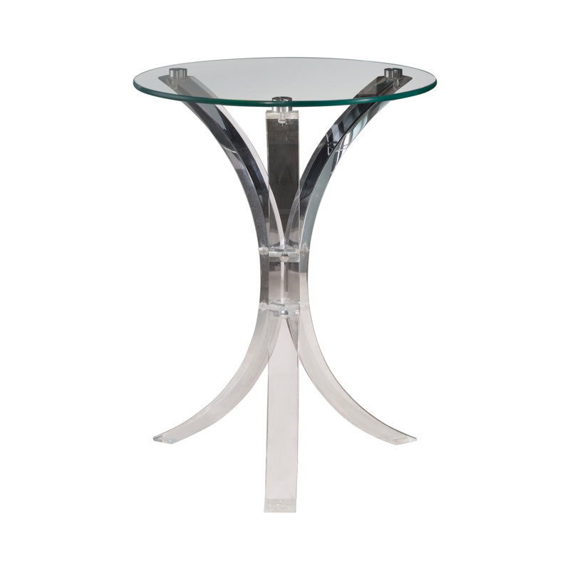 Cosey Round Accent Table, Silver