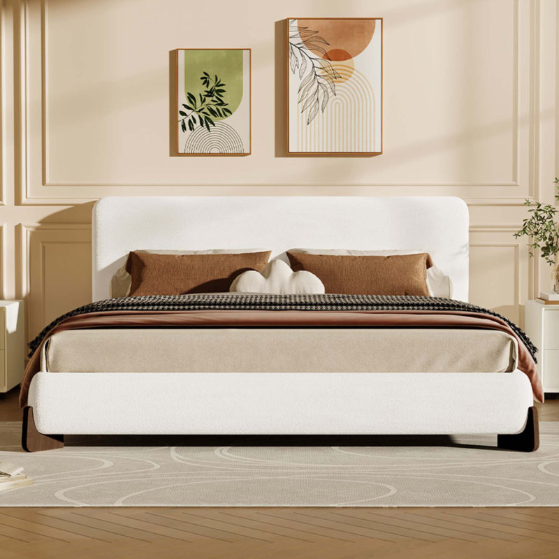 Elegant Terry Upholstered Bed, King