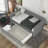 Twin Size Daybed With Trundle, Upholstered Daybed With Padded Back, Gray