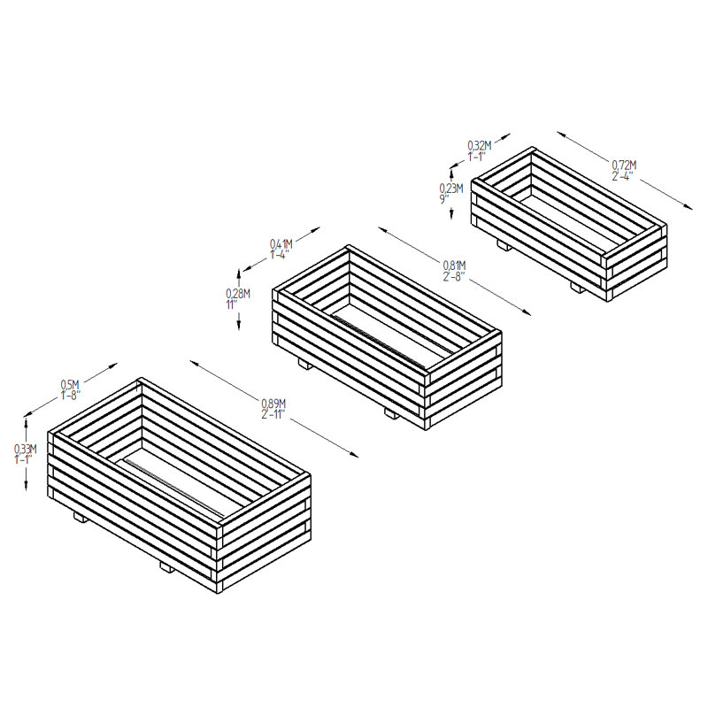 Durham Wood Planter Box